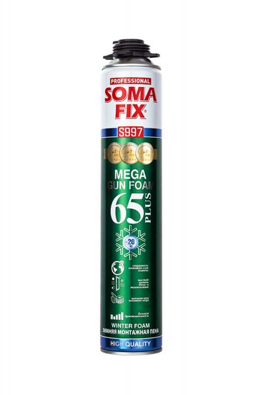 Піна монтажна професійна SomaFix Mega 65 Plus зимова