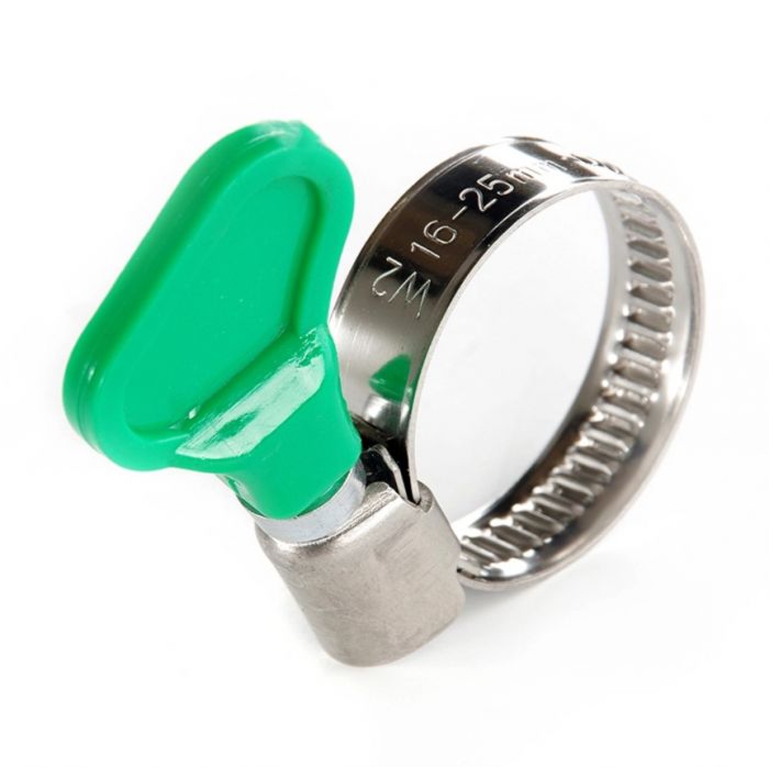 Хомут черв'ячний з метеликом нержавіючий W2 16-25мм (пач 50шт) APRO