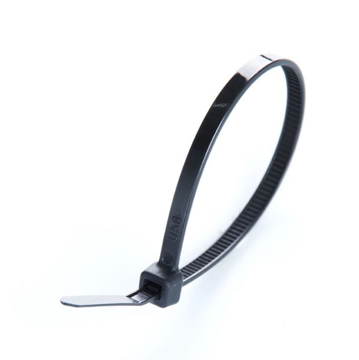 Кабельна стяжка багаторазова 5*400мм чорна (пач 100шт) APRO