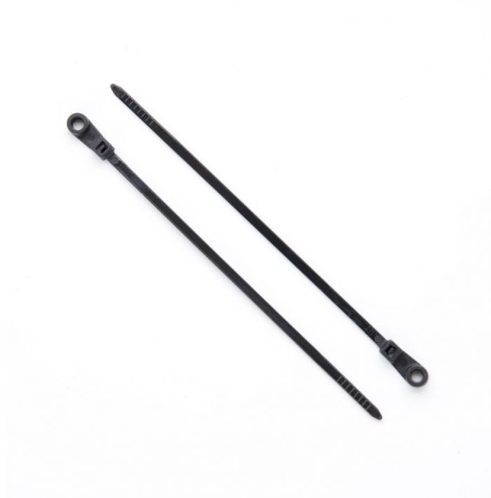 Стяжка кабельна з кріпленням 5х200 чорна (пач 100шт) APRO