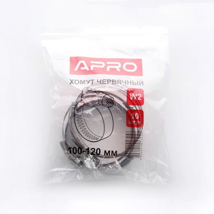 Хомут черв'ячний нержавіючий W2 міні 7-11мм (пач 50шт) APRO