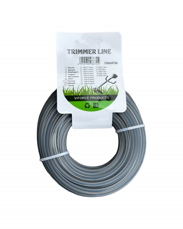 Ліска/жилка для тримера армована "квадрат", 2.40 мм*15 м