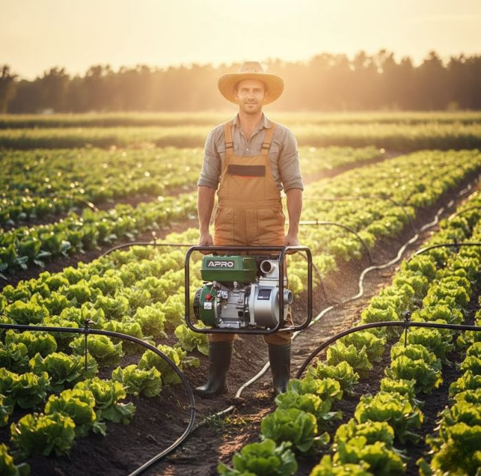 Мотопомпа WP-30 6.5к.с. 30 м³/год 27м бензинова 4-х тактн. APRO