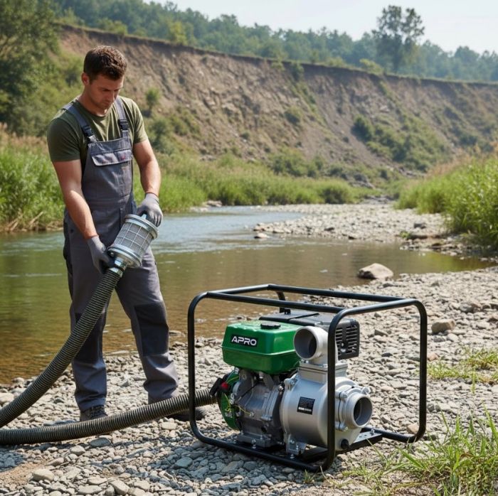 Мотопомпа WP-100 13к.с. 100 м³/год 25м бензинова 4-х тактн. APRO