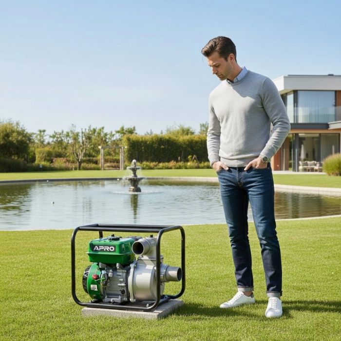Мотопомпа WP-60 6.5к.с. 60 м³/год 30м бензинова 4-х тактн. APRO