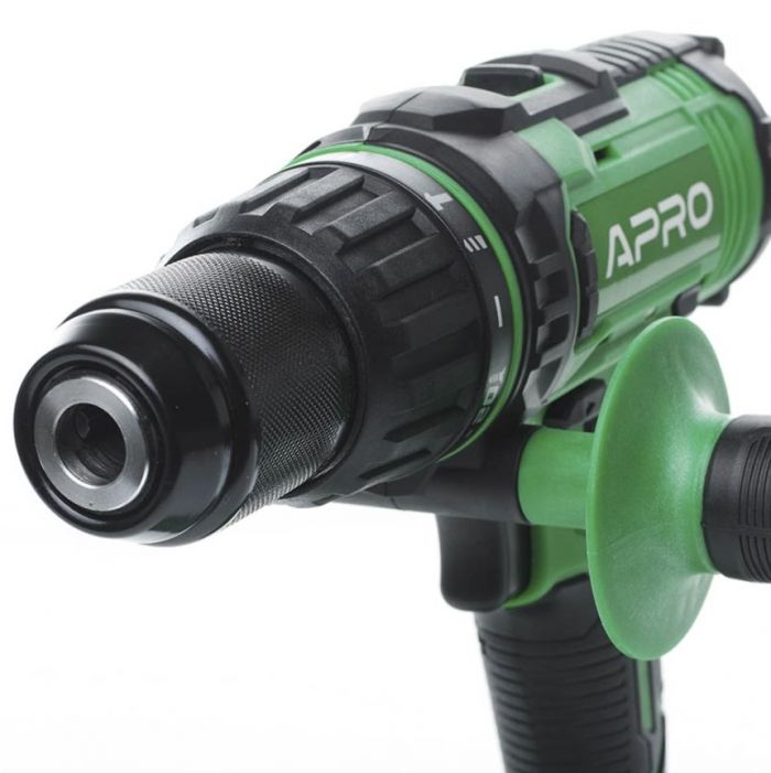 Дриль-шуруповерт ударний APRO 20В, 2А, 20HD2 АКБ, ЗУ, кейс