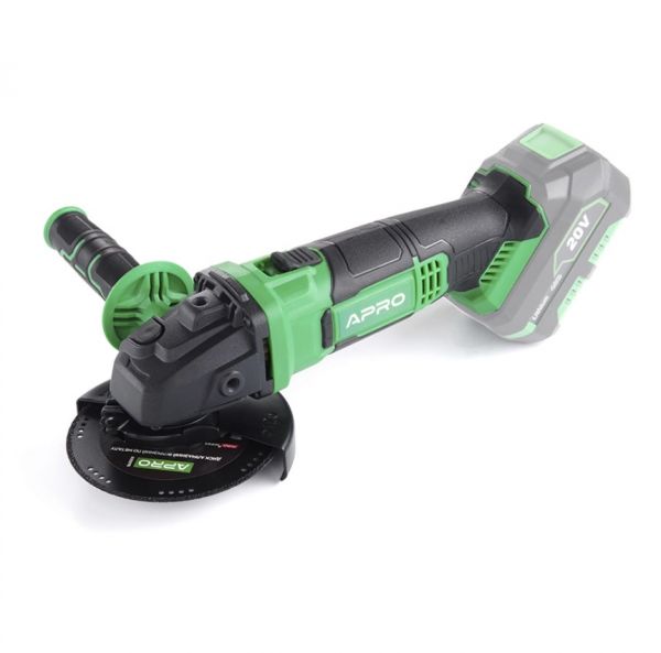 Шліфмашина акумуляторна кутова APRO 20AGS, 20В, Ø125, без АКБ, без ЗП