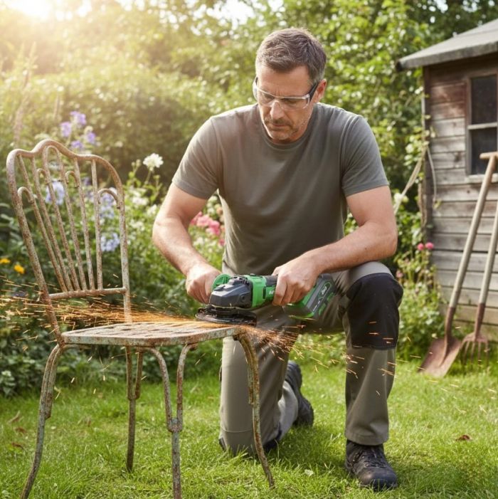 Шліфмашина акумуляторна кутова APRO 20AGS, 20В, Ø125, без АКБ, без ЗП