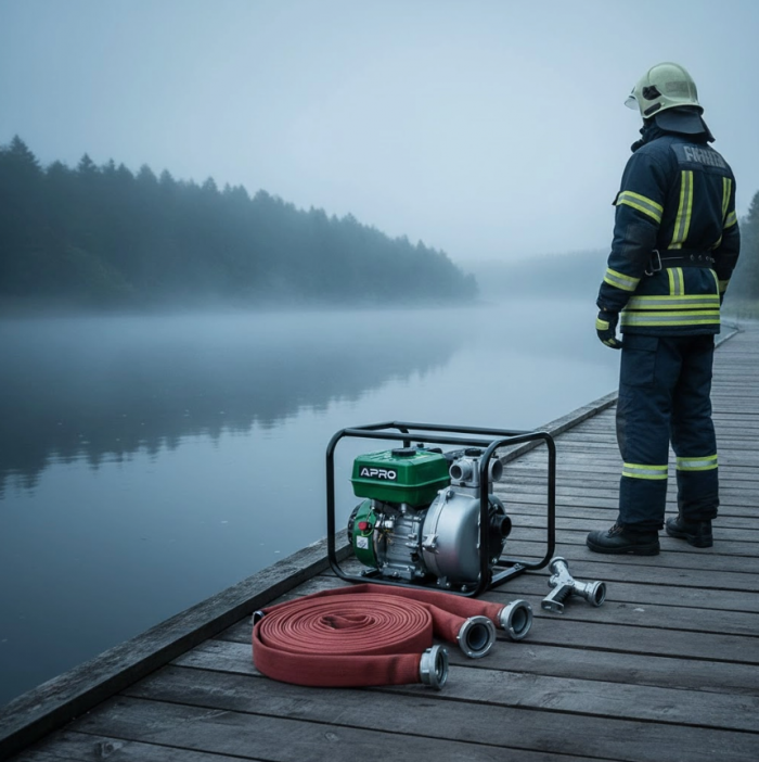 Мотопомпа WPH-30 6.5к.с. 30 м³/год 65м (високий тиск) бензинова 4-х тактн. APRO